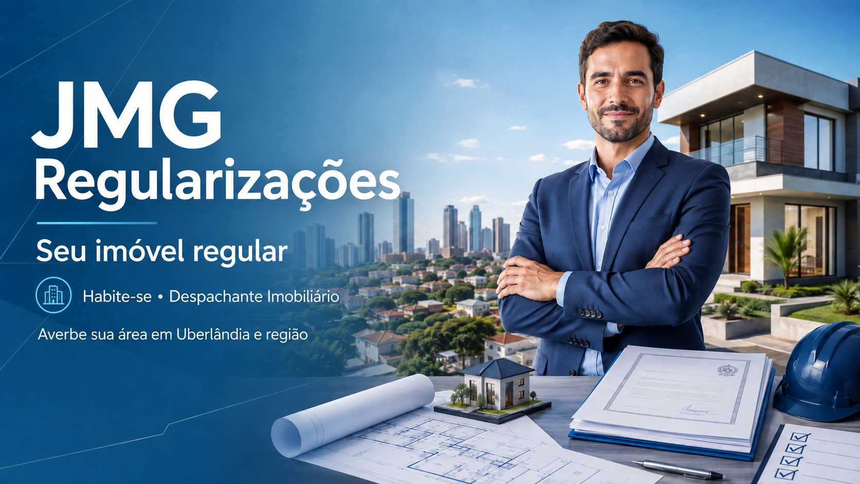 Atendimento da JMG Regularização para regularização de imóveis em Uberlândia, Minas Gerais